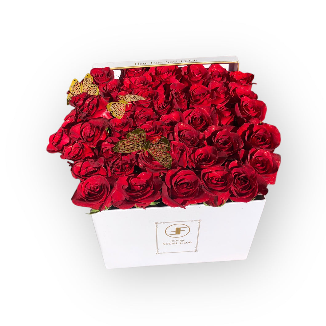 50 Red Roses Supreme Flower Box