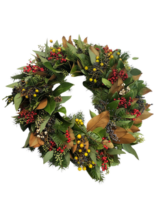 18-Inch Berry Seeds Christmas Wreath