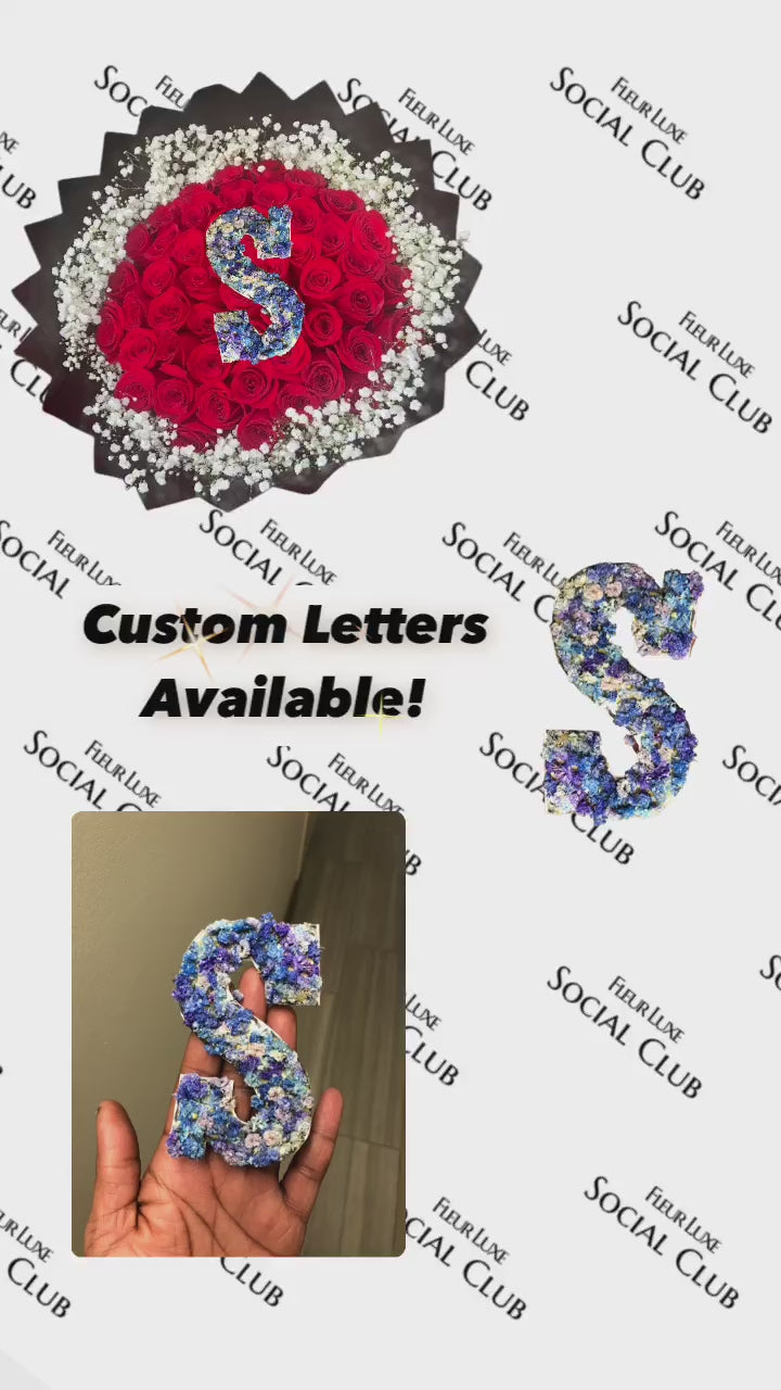 Natural Hand-Made Babies Breath Letter